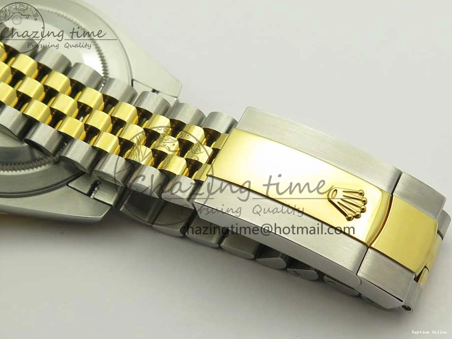 0131 Flexible DateJust 41 126334 904L SS YG DJF 1:1 Best Edition Gold Dial Diamond Markers on SS YG Jubilee Bracelet A 3250